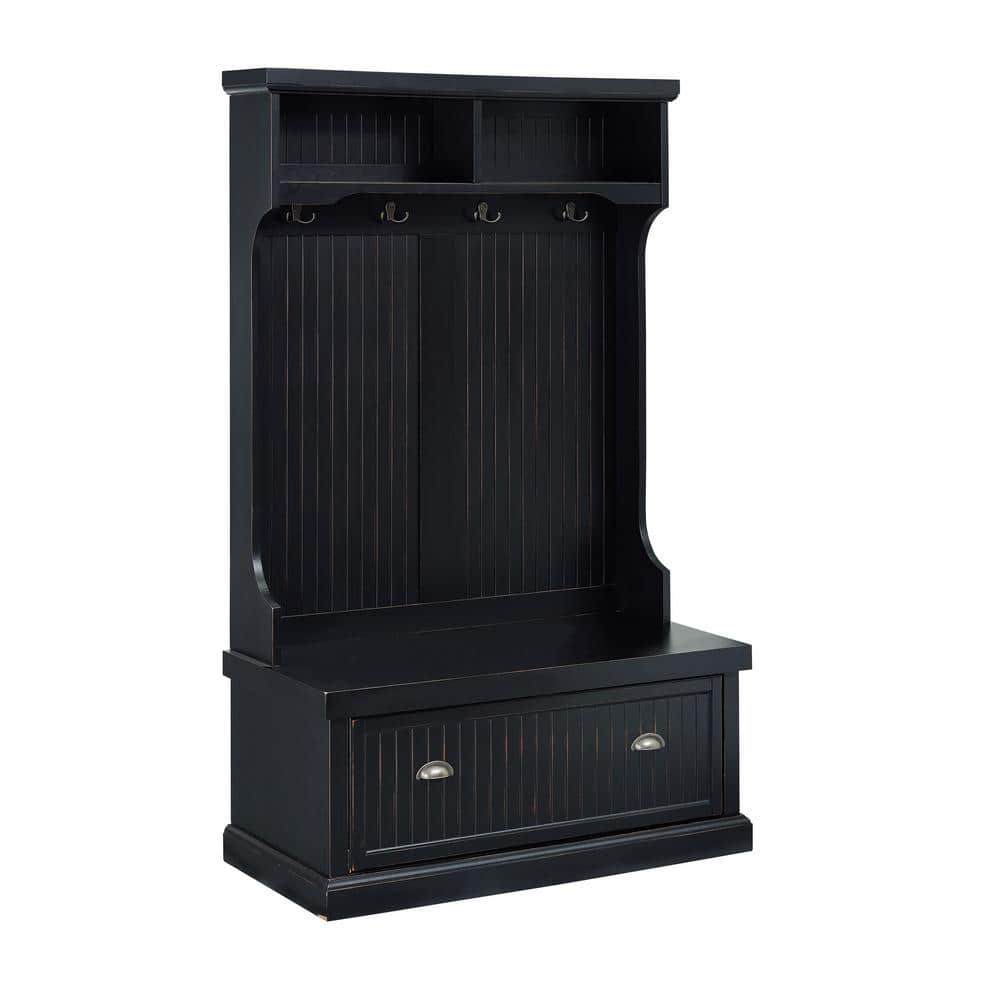 Crosley Seaside Black Hall Tree CF6006-BK - The Home Depot