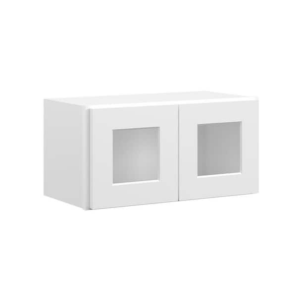 24 in. W x 12 in. D x 12 in. H in Shaker White Plywood Ready to Assemble Wall Cabinets without Glass