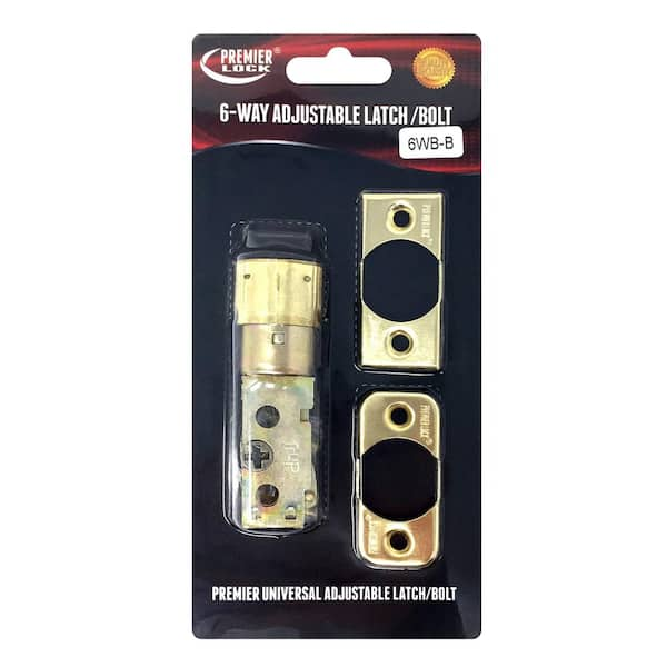 Premier Lock Universal Brass 6-Way Replacement Deadbolt Latch with