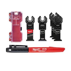 Oscillating Multi-Tool Blade Set INKZALL Black Fine Point Jobsite Permanent Marker