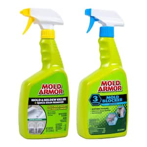 Mold and Mildew Killer with Quick Stain Remover and Mold Blocker Combo