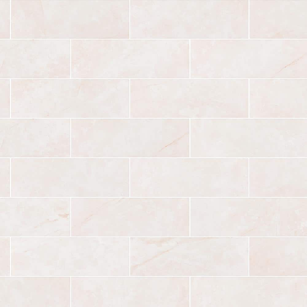 ELIANE Delray Glossy White BR 4 in. x 12 in. Glazed Ceramic Wall Tile ...