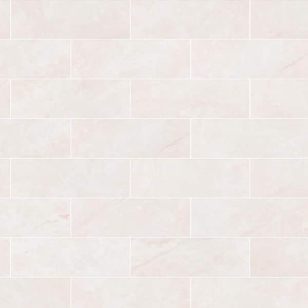 ELIANE Delray White BR 4 in. x 12 in. Glazed Ceramic Wall Tile (10.98 sq. ft./Case)