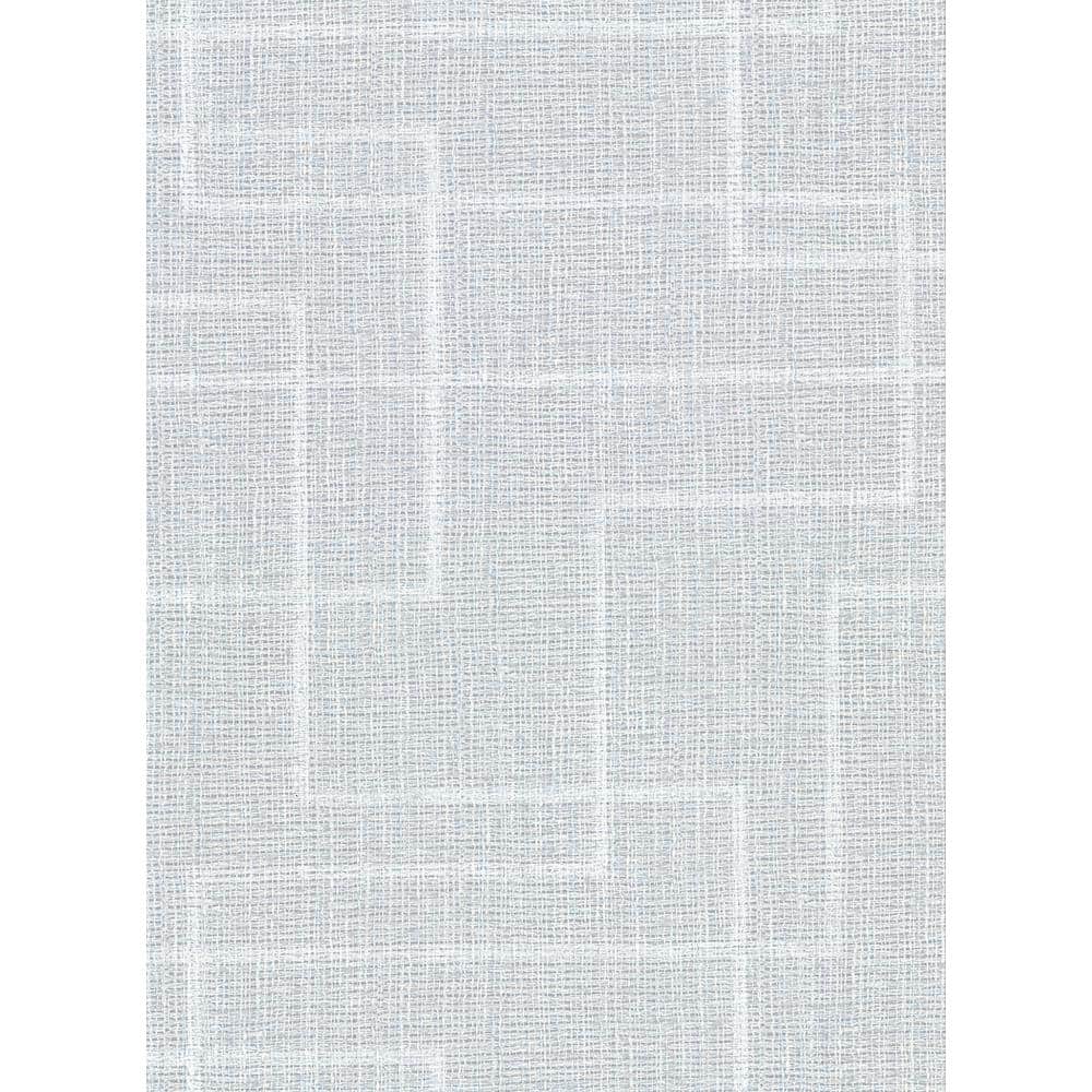Sky Blue Traditional Grasscloth 3D Wallpaper, 27" x 60.8' Roll