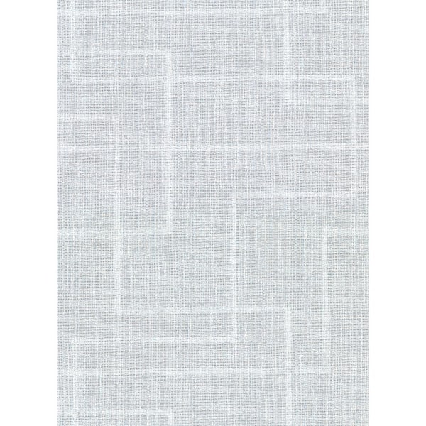Clarendon Sky Blue Geometric Faux Grasscloth Sky Blue Wallpaper Sample