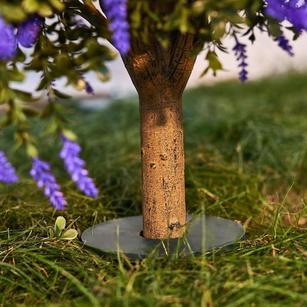 DR.Planzen 16 in. Artificial Boxwood Topiary Ball with Lavender