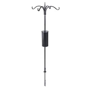 Erva 4 Arm Complete Bird Feeder Pole Set with Squirrel Baffle