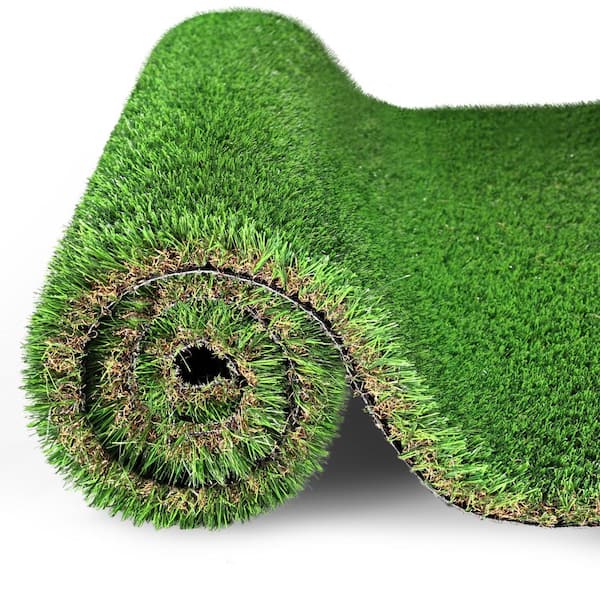 Tenleaf 2 ft. x 10 ft. Outdoor Artificial Grass Runner Rug, Dog Pets Turf Drain Mat, 1.38 in. Pile Height (1-Pack)