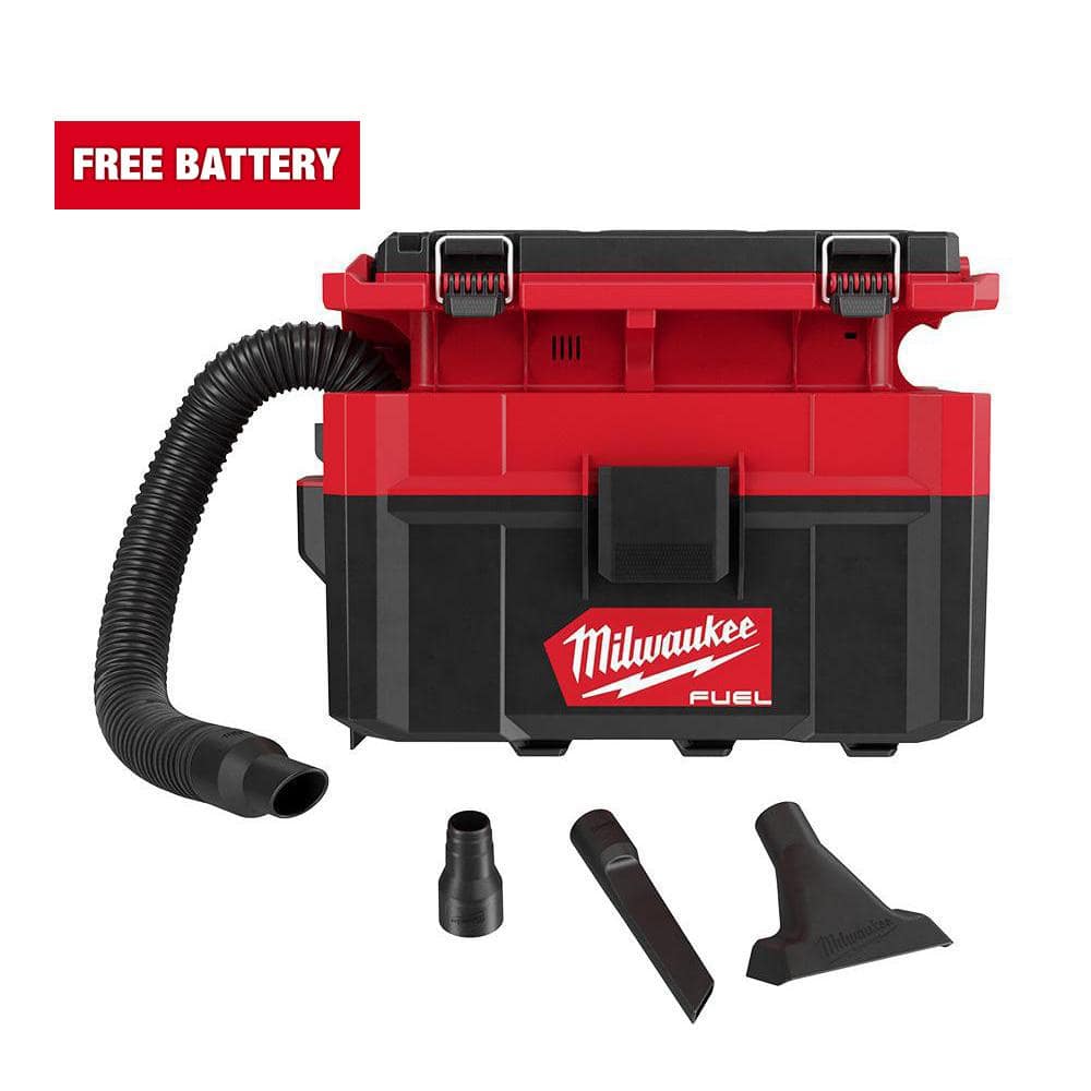 Milwaukee M18 FUEL PACKOUT 18-Volt Lithium-Ion Cordless 2.5 Gal. Wet/Dry Vacuum (Vacuum-Only) 0970-20 - The Home Depot