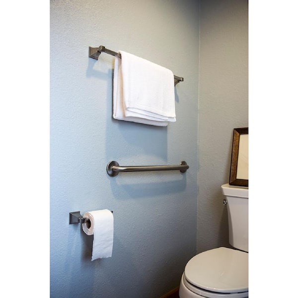 Torino Single Post Toilet Paper Holder in Satin Nickel