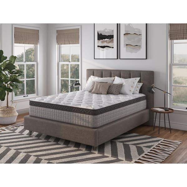Full Medium 10 in. Twin Diamond Innerspring Hybrid Mattress with Cooling Gel Memory Foam