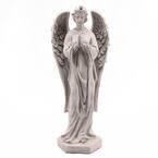 Gray MgO 27 in. H Prayer Angel Garden Statue