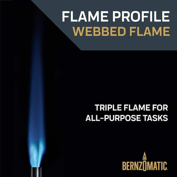 Bernzomatic - Basic Torch Kit with 14.1 oz. Propane Fuel Cylinder and Adjustable Flame