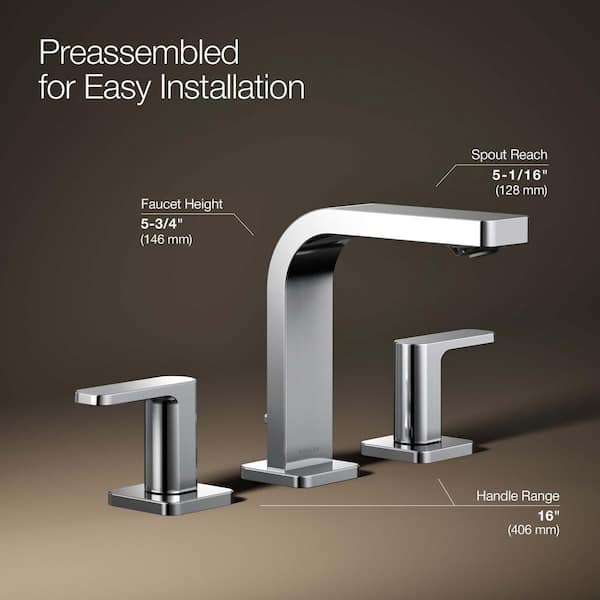 KOHLER Parallel 8 in. Widespread 2-Handle Bathroom Faucet in KOHLER Parallel 8 in. Widespread 2-Handle Bathroom Faucet in