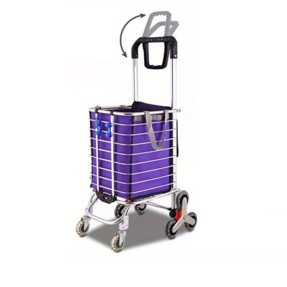 8-Wheel Stair Climbing Foldable Shopping Utility Cart with 35L Capacity, Lightweight, Aluminum Alloy for Laundry Grocery price history on PriceWatchPro