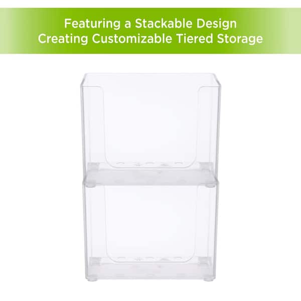 Kenney Storage Made Simple Clear 8-Compartment Drawer Organizer Bin, 2-Pack