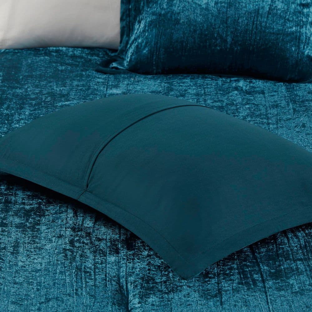 Teal Microfiber Down Alternative 5-Piece Bedspread Set