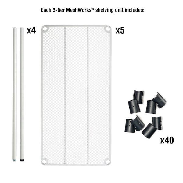 MeshWorks® epoxy coated steel shelving unit (utility wood top) – Design  Ideas