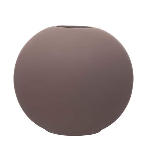 Storied Home Stoneware Vase, Matte Plum Latex Glaze