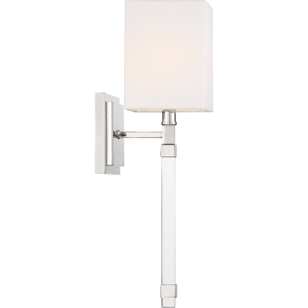 Tompson Polished Nickel Modern Rectangular Wall Sconce