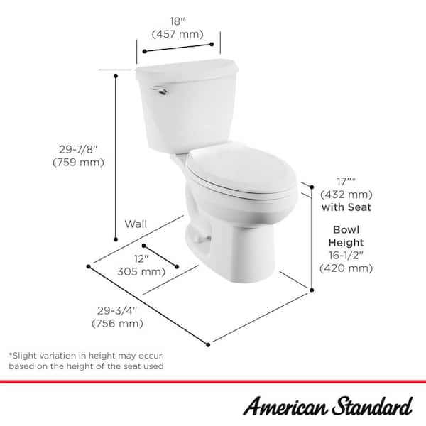 Reliant 12 in. Rough In 2-Piece 1.28 GPF Single Flush Elongated Toilet with Slow Close Seat in White