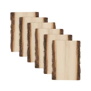 1 in. x 8 in. x 11 in. Basswood Live Edge Plank Project Panel (6-pack)