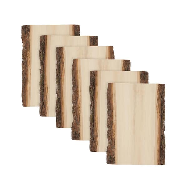Walnut Hollow 1 in. x 8 in. x 11 in. Basswood Live Edge Plank Project Panel (6-pack)