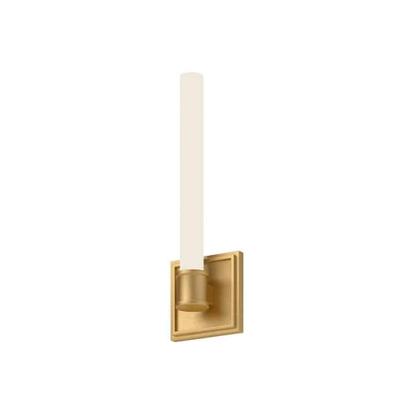 KUZCO Rona 14-in 1 Light 15-Watt Brushed Gold Integrated LED Wall Sconce