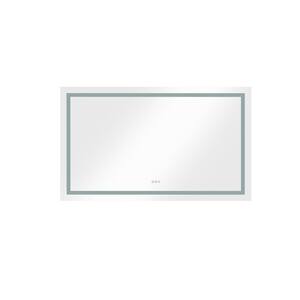 72 in. W x 36 in. H Large Rectangular Frameless Anti-Fog Wall Bathroom Vanity Mirror in Silver