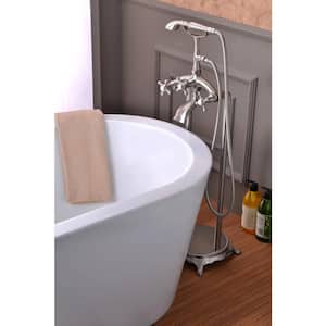Tugela 3-Handle Claw Foot Tub Faucet with Hand Shower in Brushed Nickel