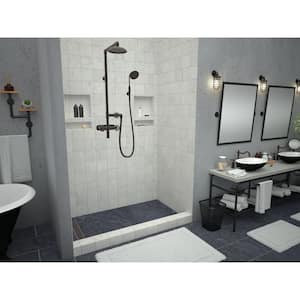 Redi Trench 32 in. x 60 in. Single Threshold Shower Base with Left Drain and Oil Rubbed Bronze Trench Grate