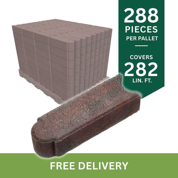 Oldcastle Edgestone 11.75 in. x 4 in. x 3 in. Red/Charcoal
