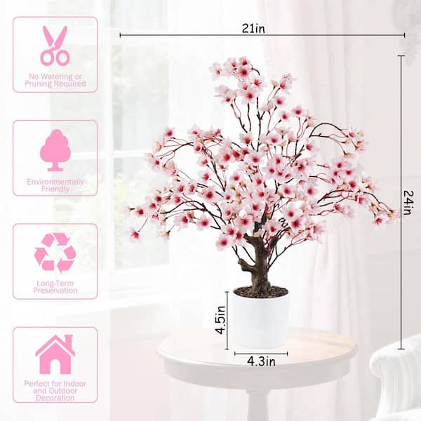 2 ft. Artificial Cherry BlossomTree in Pot WK2055 - The Home Depot