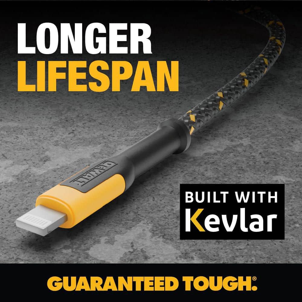 DEWALT Lightning to USB Charge and Sync Cable, 4 FT - Thumbnail 4