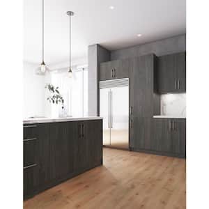 Carbon Marine Slab Style Wall Kitchen Cabinet End Panel (12 in W x 0.75 in D x 36 in H)