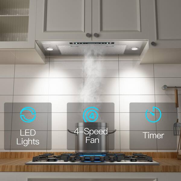 VIKIO 28 in. 900 CFM Convertible Insert Range Hood in