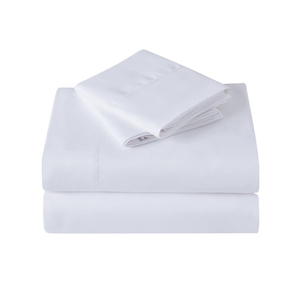 Microfiber 4-Piece White Solid Queen Sheet Set price history on PriceWatchPro