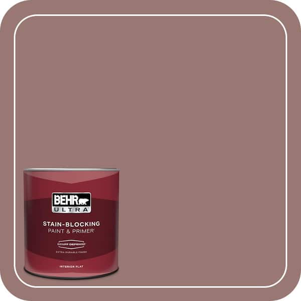 BEHR ULTRA 1 qt. #120F-5 Hickory Stick Extra Durable Flat Interior Paint & Primer