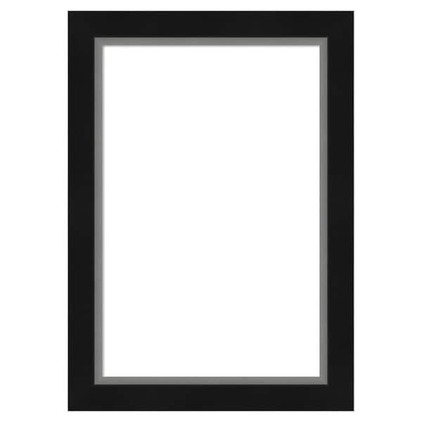 Amanti Art Eva Narrow Black Silver15 in. x 21 in. Polystyrene Framed Dry Erase Magnetic Memo Board