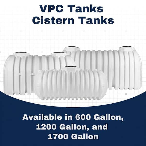 VPC 1200 Gal. White Polyethylene Single Compartment Underground