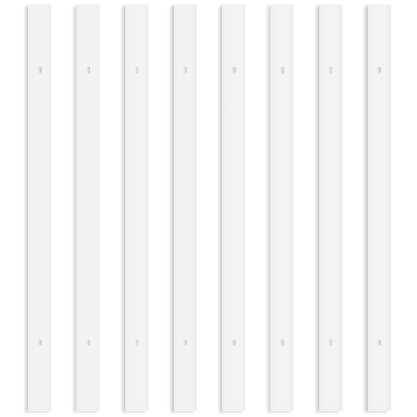 2FT H Track Lighting Rail, Single Circuit 120V H-Type Track System, Compatible with Standard H Track Heads White 8 Pack