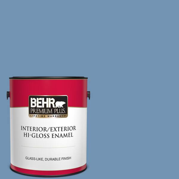 BEHR PREMIUM PLUS 1 gal. #T13-5 Belladonna Hi-Gloss Enamel Interior/Exterior Paint