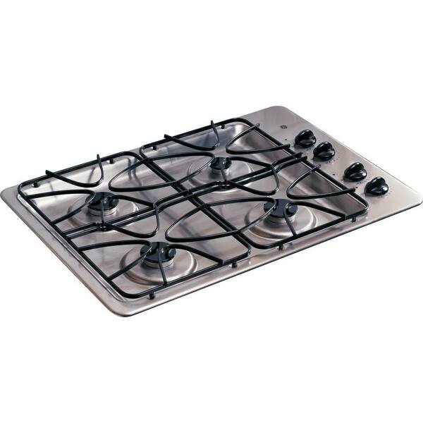 GE 30 in. Gas Cooktop in Stainless Steel with 4 Burners