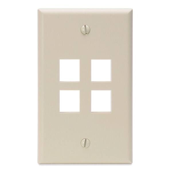 Leviton White 1-Gang Data Jack Wall Plate (1-Pack)