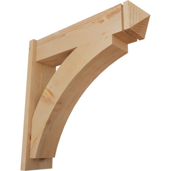 Ekena Millwork 8 in. x 30 in. x 30 in. Thorton Arts and Crafts Smooth Douglas Fir Outlooker