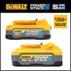 DEWALT POWERSTACK 20V Lithium-Ion 5.0Ah Battery Pack DCBP520 - The