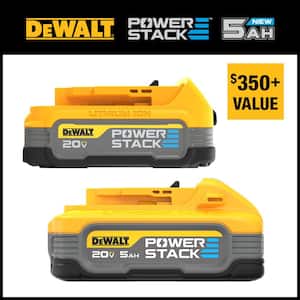 POWERSTACK 20V 5.0Ah and 1.7Ah Lithium-Ion Power Tool Battery Packs (2-Pack)