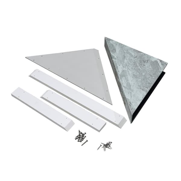 PALISADE 24.88 in. x 12.31 in. Vinyl Waterproof Walk in Corner Shower Seat in Smoky Sky/Urban Slope