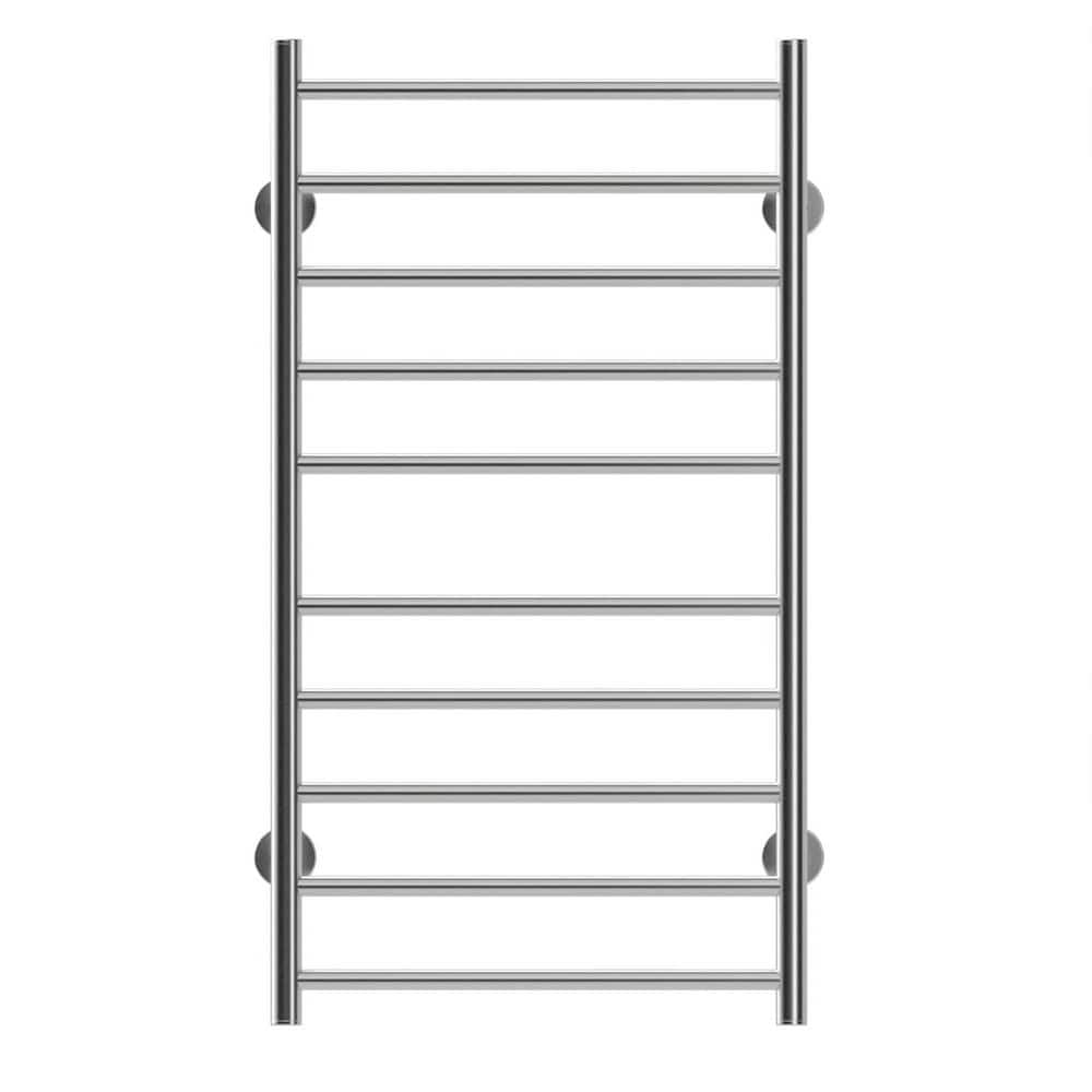 10-Bars Stainless Steel Wall Mounted Electric Plug-In Heated Towel Warmer Rack, Silver price history on PriceWatchPro