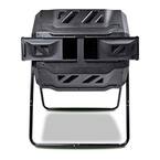 Koolscapes Dual Chamber Tumbling Composter 42 Gal. (160L), Black Rotating Outdoor Compost Bin